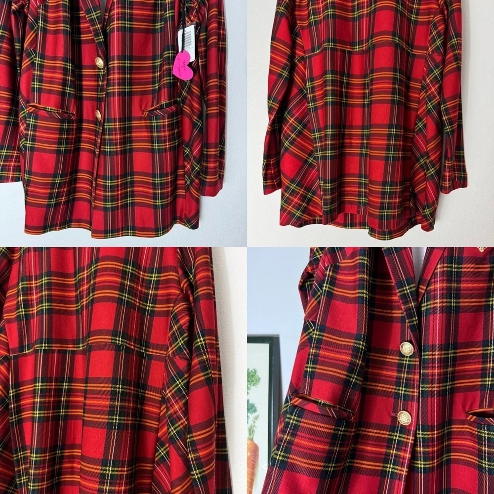 Torrid x Betsey Johnson NWT tartan plaid blazer size 1X